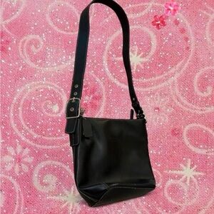 Coach Brown/Black Leather Crossbody Bag